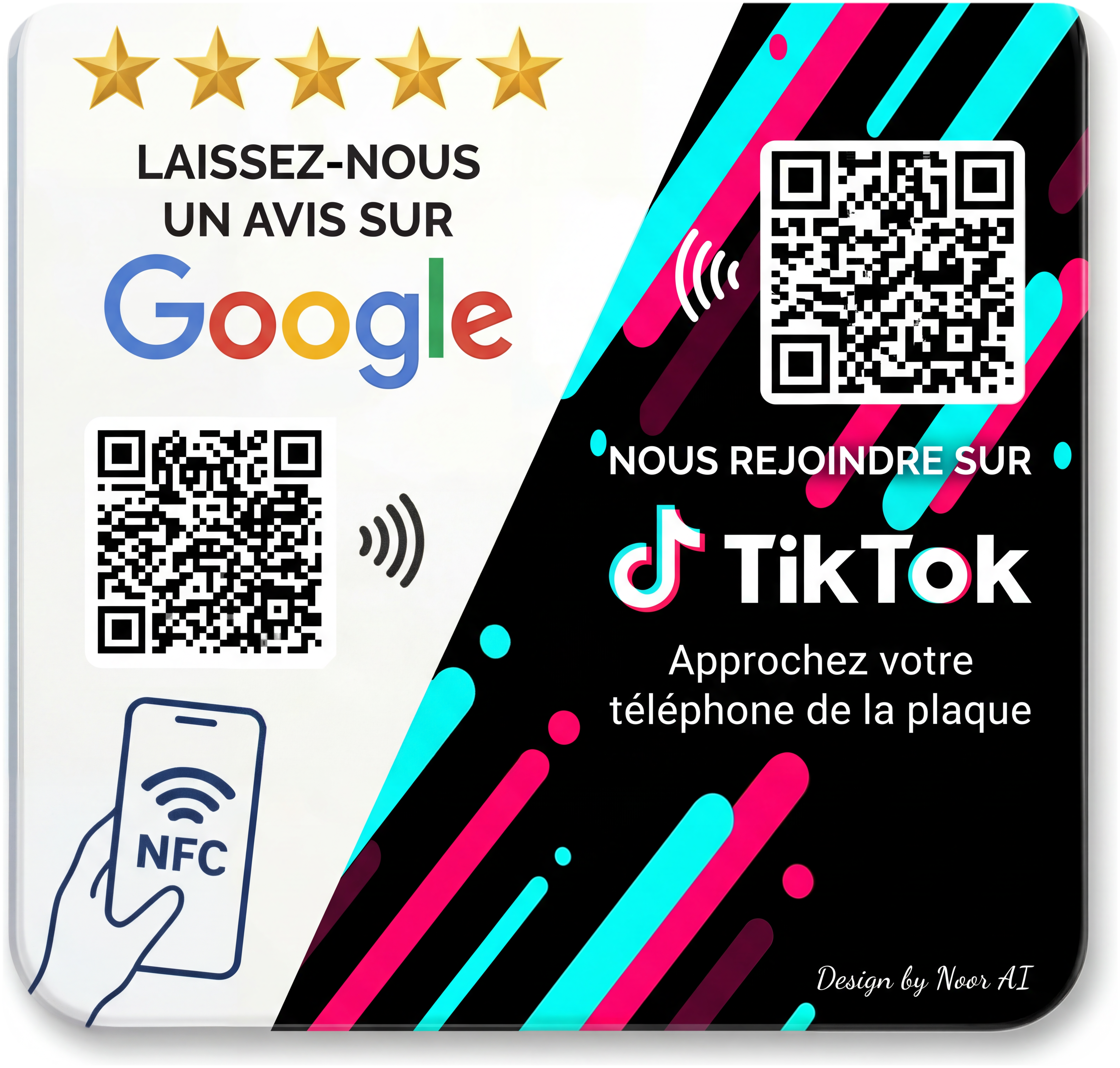 Plaque NFC 2 puces